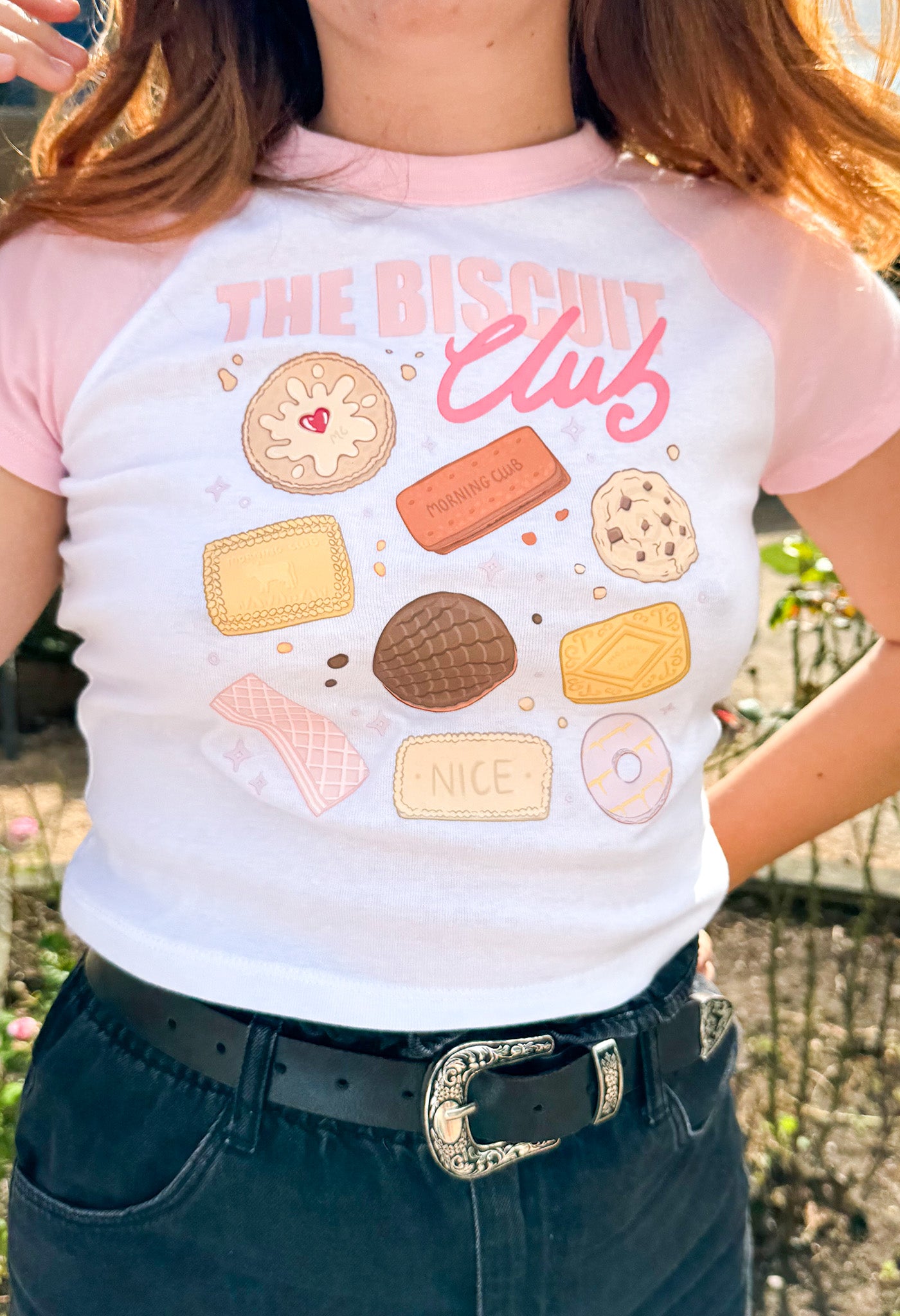 Biscuit Club Printed Micro Rib Baby Tee