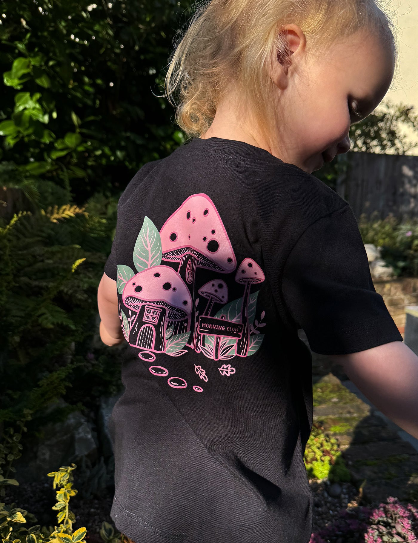 MushroomHousechildrensBlackT-Shirt2.jpg