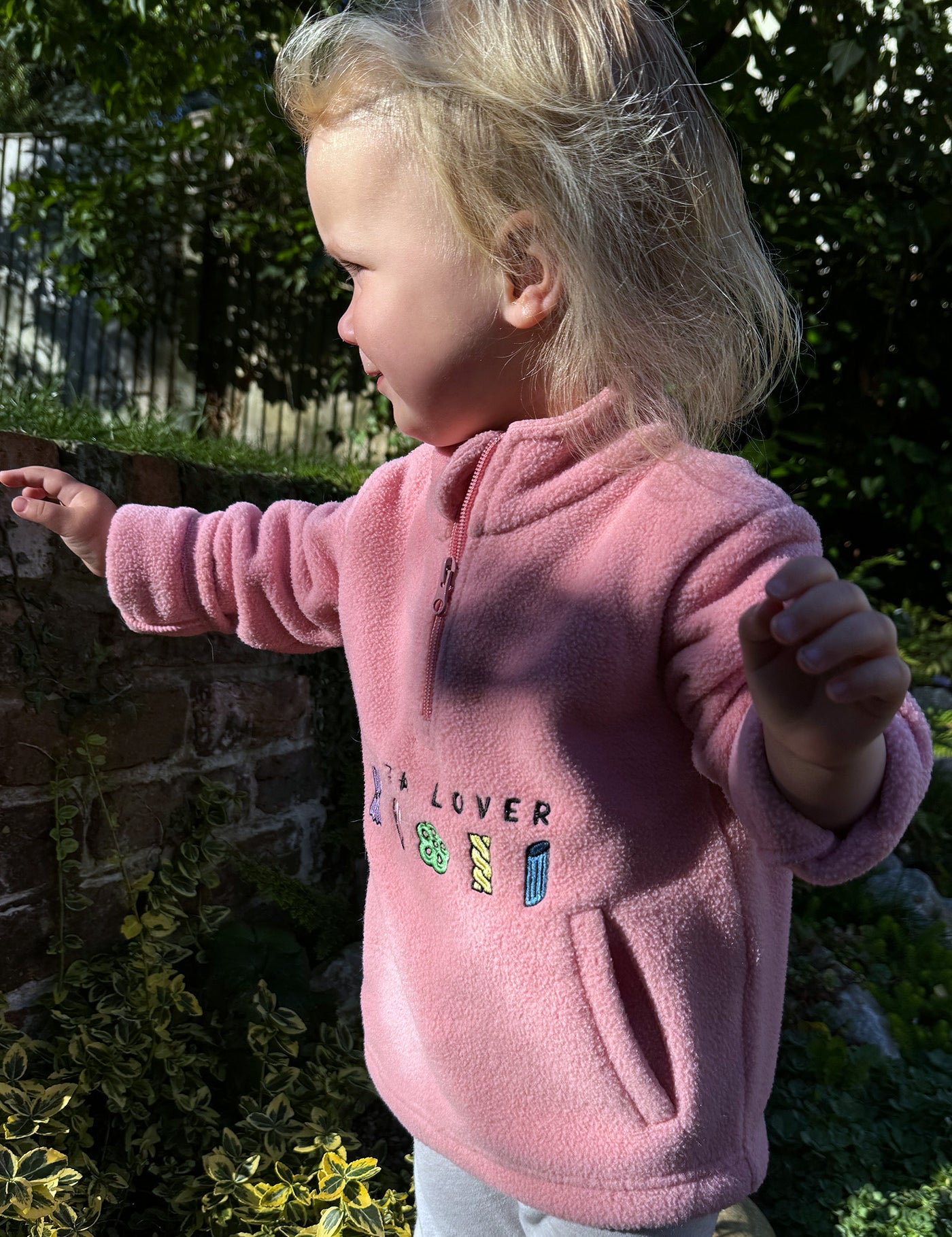 PastaLoverPinkchildrensFleece3.jpg