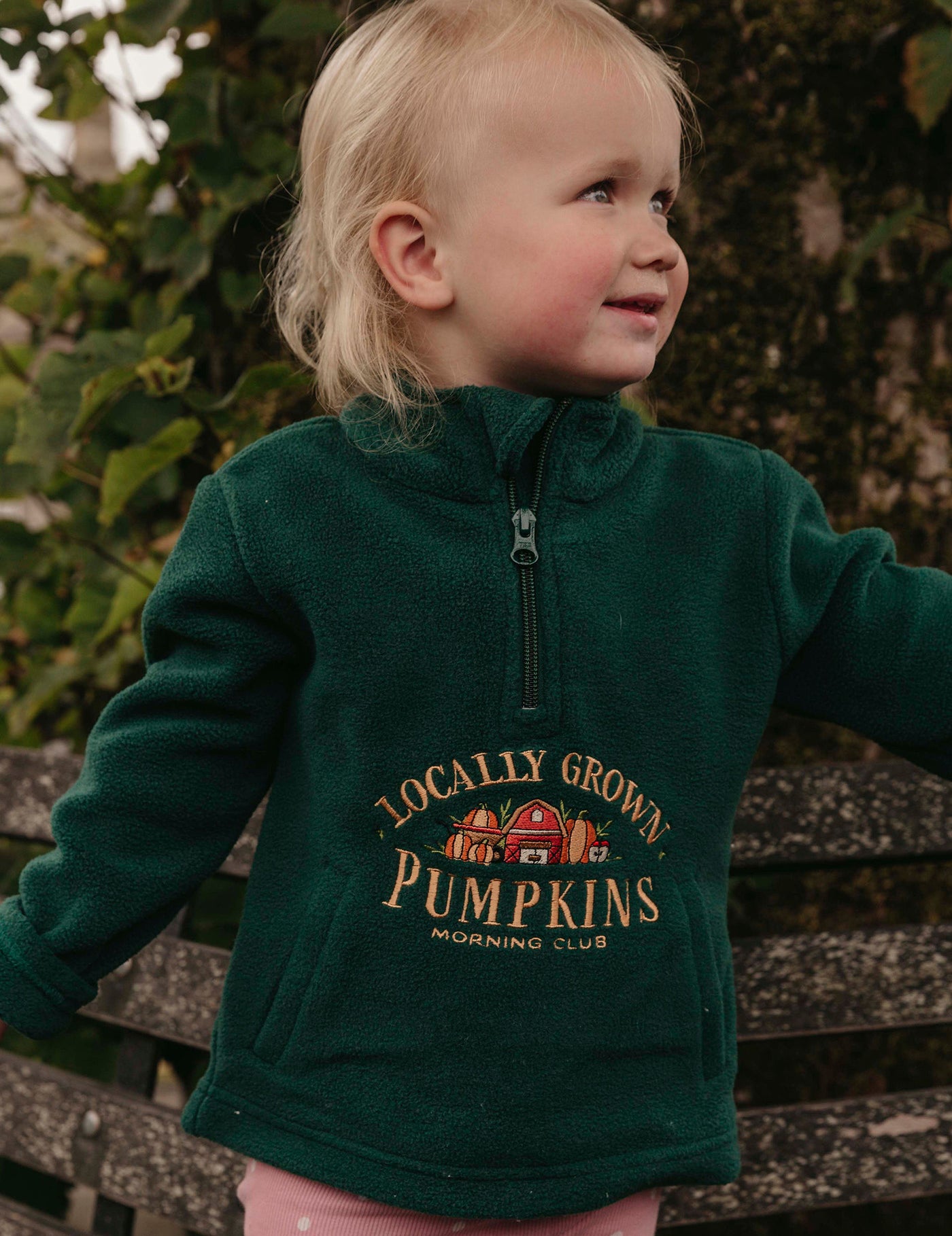 PumpkinsGreenChildrensFleece.jpg