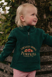 Pumpkins Recycled Polyester Quarter Zip Childrens Fleece