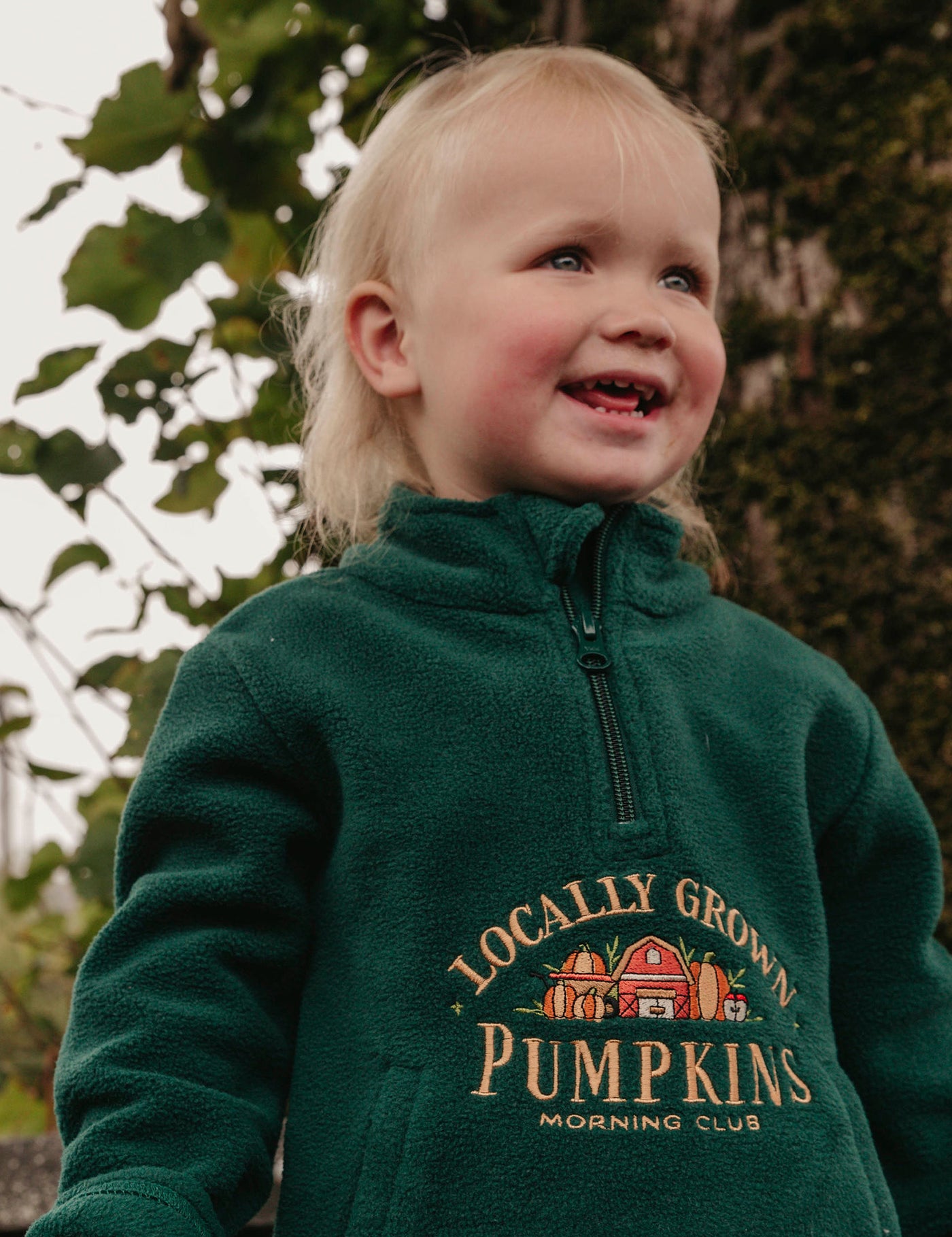 PumpkinsGreenChildrensFleece2.jpg