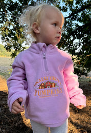 Pumpkins Recycled Polyester Quarter Zip Childrens Fleece