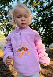 Pumpkins Recycled Polyester Quarter Zip Childrens Fleece