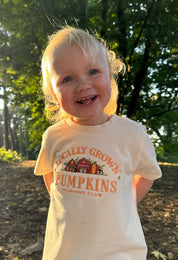 Pumpkins Embroidered Organic Cotton Childrens T-Shirt