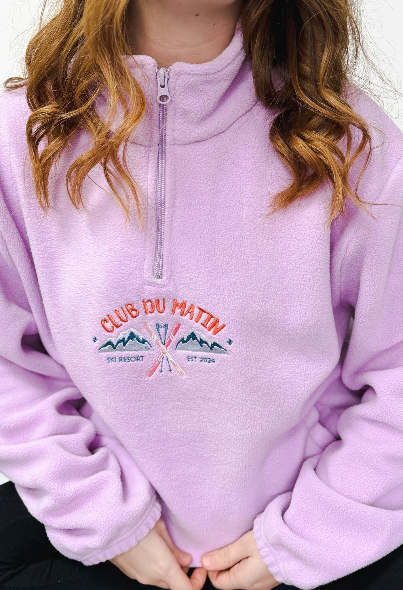 Ski Resort Recycled Polyester Quarter Zip Fleece