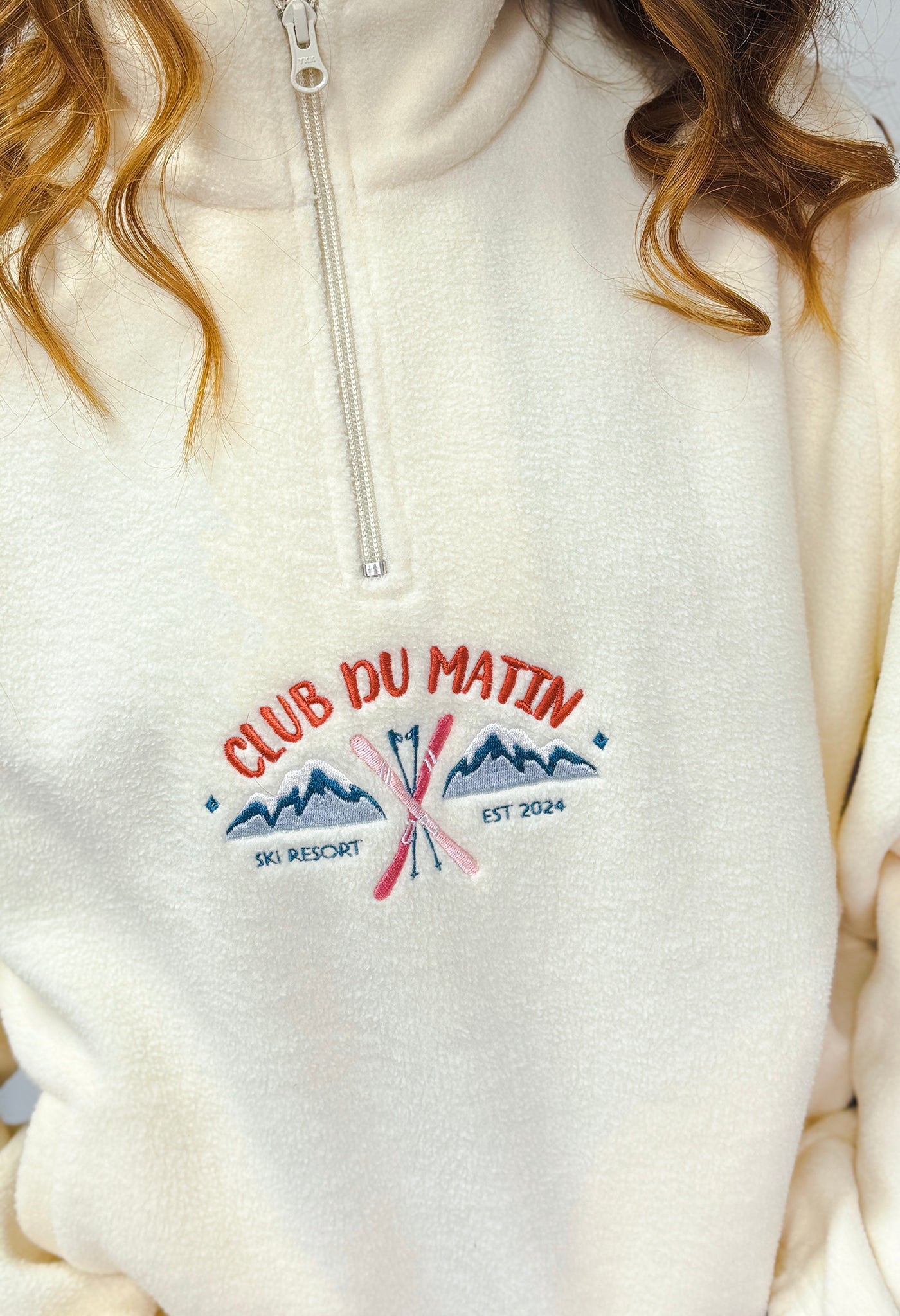 Ski Resort Recycled Polyester Quarter Zip Fleece