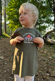 Wild Mushrooms Embroidered Organic Cotton Childrens T-Shirt